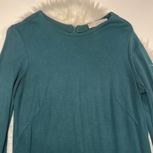 LOFT Green Long Sleeve Bell Dress Size 6